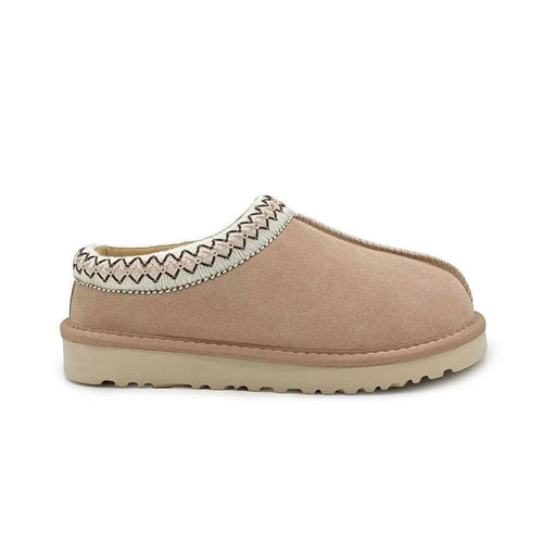 Furry Slip-On Woman Clogs Fuzzy Cozy Open-Back Snow Boots