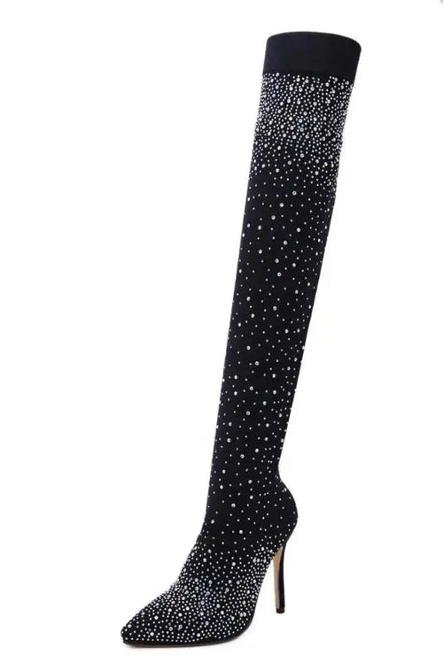 Knee High Boots in Black